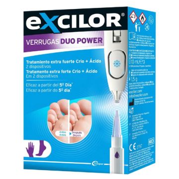 Excilor verrugas Duo Power Tratamiento Extra Fuerte Crio + Acido