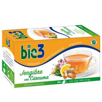 Bie3 Jengibre con Curcuma Infusion 25 Filtros