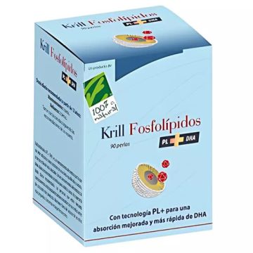 100% Natural Krill Fosfolipidos PL+DHA 90 Perlas
