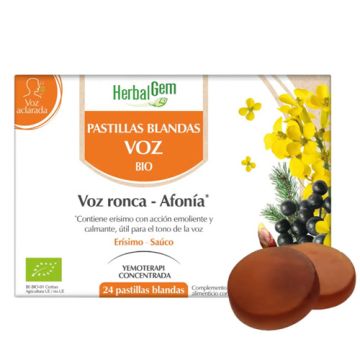 Herbalgem Pastillas Blandas Voz Ronca-Afonia 24Uds