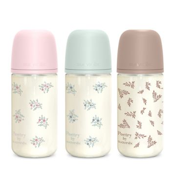 Suavinex Poetry Biberon Vidrio Flujo Medio 3m+ 240ml