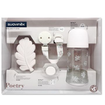 Suavinex Poetry Biberon 3m+ 270ml + Chupete 0-6m SX Pro + Regalos