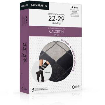 Farmalastic Calcetin Azul con Rombos Compresion Normal T-M