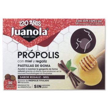 Juanola Propolis Regaliz Miel Pastillas Blandas 36Uds Juanola Propolis Regaliz Miel Pastillas Blandas 36Uds