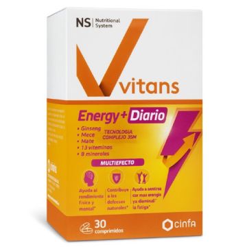 Nutritional System Vitans Energy+ Diario 30Comp