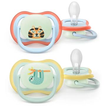 Avent Ultra Air Chupete Ortodoncia Nocturno Azul 0-6m 2Uds