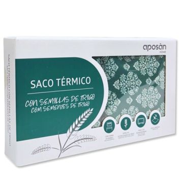Aposan Saco Termico Semillas de Trigo Estampado Verde 1Ud 