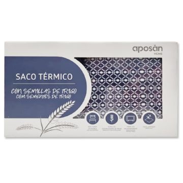 Aposan Saco Termico Semillas de Trigo Estampado Azul 1Ud