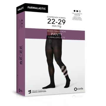 Farmalastic Panty Caballero Compresion Normal Negro T-Med