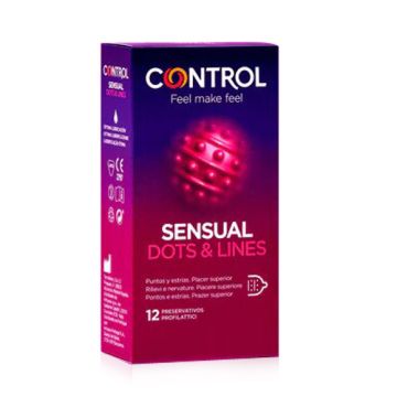 Control Preservativo Sensual Dots&Lines 12Uds Control Preservativo Sensual Dots&Lines 12Uds