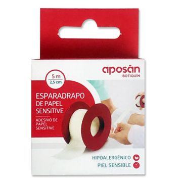 Aposan Botiquin Esparadrapo Papel Sensitive 2,5cmx5m