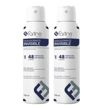 Farline Hombre Desodorante Invisible Duplo 2x150ml