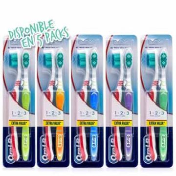 Oral-B Cepillo Dental 123 Shiny Clean Medio 2Uds Oral-B Cepillo Dental 123 Shiny Clean Medio 2Uds