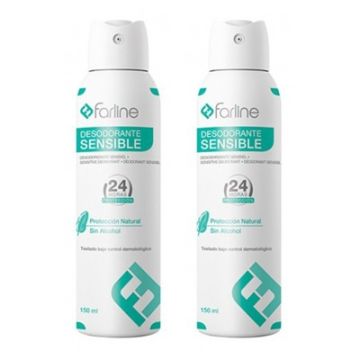 Farline Desodorante Piel Sensible 24h Spray Duplo 2x150ml