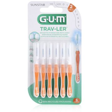 Gum Trav-Ler Cepillo Interdental Tamaño Iso-2 6Uds Gum Trav-Ler Cepillo Interdental Tamaño Iso-2 6Uds