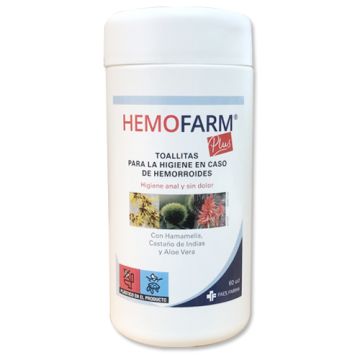 Hemofarm Plus Bote 60 Toallitas