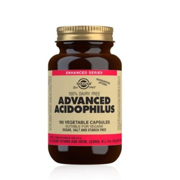 SOLGAR ACIDOPHILUS AVANZADO (NO LACTEO). 100 CAP. VEGETALES