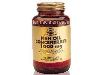Solgar Aceite de pescado concent. 1000 mg. 60 cap gelatina Solgar Aceite de pescado concent. 1000 mg. 60 cap gelatina