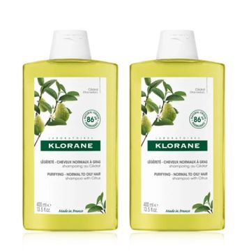 Klorane Champu Ligereza a la Pulpa de Cidra Duplo 2x400ml