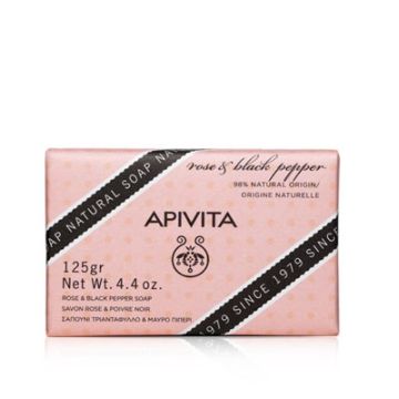 Apivita Jabón con Rosa y Pimienta Negra 125gr Apivita Jabón con Rosa y Pimienta Negra 125gr
