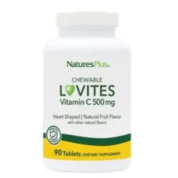 Natures Plus Lovites Vitamina C 500mg Sabor Cereza 90Comp