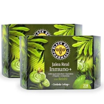 Black Bee Jalea Real Inmuno+ con Reishi Duplo 2x20 Ampollas