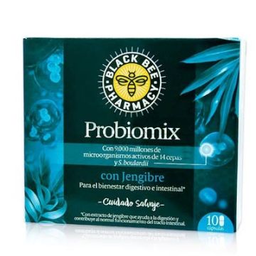 Black Bee Probiomix Bienestar Digestivo con Jengibre 10 Capsulas