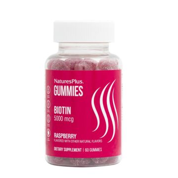 Natures Plus Gummies Biotina 5000mcg Frambuesa 60 uds Natures Plus Gummies Biotina 5000mcg Frambuesa 60 uds