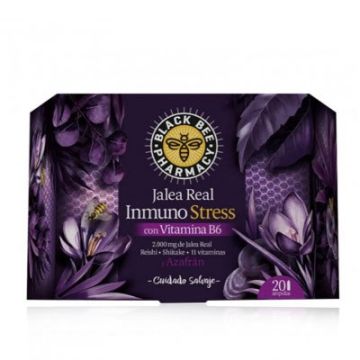 Black Bee Jalea Real Inmuno Stress con Vitamina B6 20 Ampollas