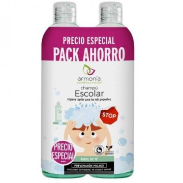 Armonia Champu Escolar Antipiojos Uso Diario Duplo 2x300ml Armonia Champu Escolar Antipiojos Uso Diario Duplo 2x300ml