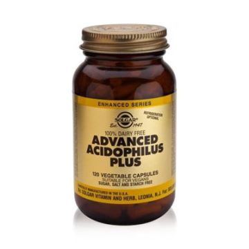 SOLGAR ACIDOPHILUS PLUS AVANZADO (NO LACTEO). 120 CAP VEGET.