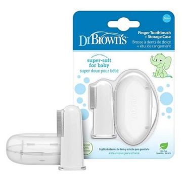 Dr Browns Cepillo Dental de Dedal Extra Suave Bebe 3m+ 1Ud