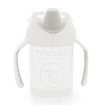 Twistshake Taza con Boquilla Antigoteo Blanca 4m+ 230ml