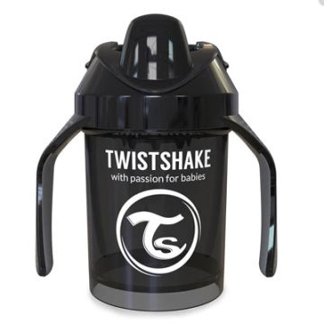 Twistshake Taza con Boquilla Antigoteo Negra 4m+ 230ml