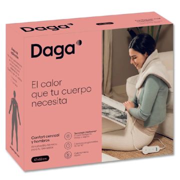 Daga Almohadilla Termica Confort Cervical y Hombros 47x52cm Daga Almohadilla Termica Confort Cervical y Hombros 47x52cm