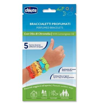 Chicco Brazaletes Perfumados Citronela 5Uds