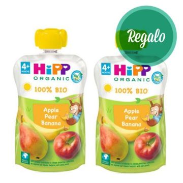 Hipp - Pure Frutas Bio Manzana Pera Platano 100gr 2Uds -Regalo-