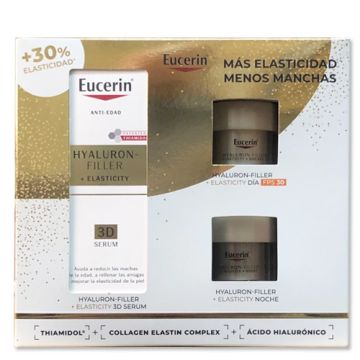 Eucerin Hyaluron-Filler+ Elasticity Serum3D 30ml +Minitallas 20ml Eucerin Hyaluron-Filler+ Elasticity Serum3D 30ml +Minitallas 20ml