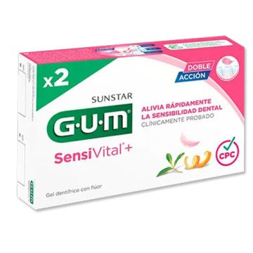 Gum Sensivital+ Sensibilidad Dental Pasta Duplo 2x75ml