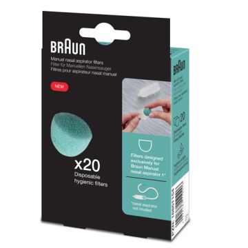 Braun Recambio Filtros Aspirador Nasal Manual 20 Uds Braun Recambio Filtros Aspirador Nasal Manual 20 Uds