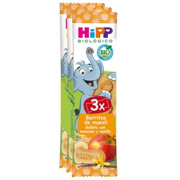 Hipp Barrita Muesli Galleta Manzana y Vainilla Triplo 3x20gr