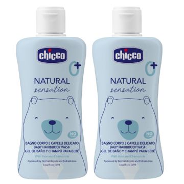 Chicco Natural Sensation Gel Baño y Champu Duplo 2x50ml