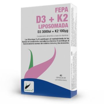 Fepa D3 + K2 Liposomada 40 Caps Fepa D3 + K2 Liposomada 40 Caps