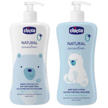 Chicco Natural Sensation Gel Baño y Champu 500ml + Locion 500ml