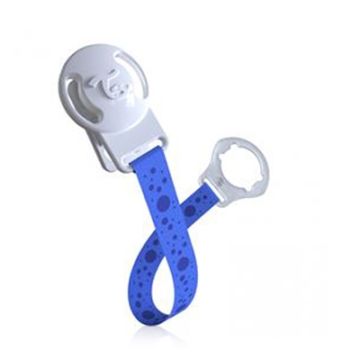 Twistshake Sujetachupete Broche Pinza con Cinta Azul 1 Ud