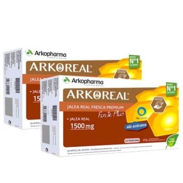 Arkoreal Jalea Real Fresca 1500mg Forte Plus Duplo 2x20 Ampollas Arkoreal Jalea Real Fresca 1500mg Forte Plus Duplo 2x20 Ampollas