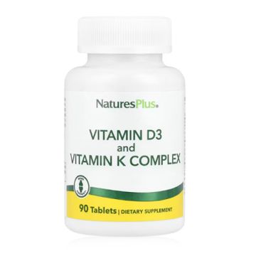 Natures Plus Vitamina D3 2500ui + K2 120 mcg 90Comp Natures Plus Vitamina D3 2500ui + K2 120 mcg 90Comp