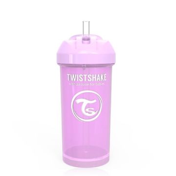 Twistshake Vaso con Pajita Antigoteo Lila 360ml