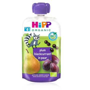 Hipp Pure Frutas Bio Ciruela, Pera y Grosella 100gr