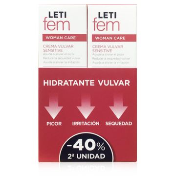 Leti Fem Woman Care Crema Vulvar Sensitive Duplo 2x30ml